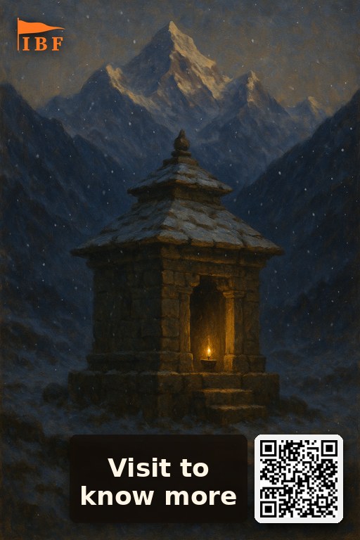 Kedarnath shrine in the Himalayas — Shankara's final samādhi.